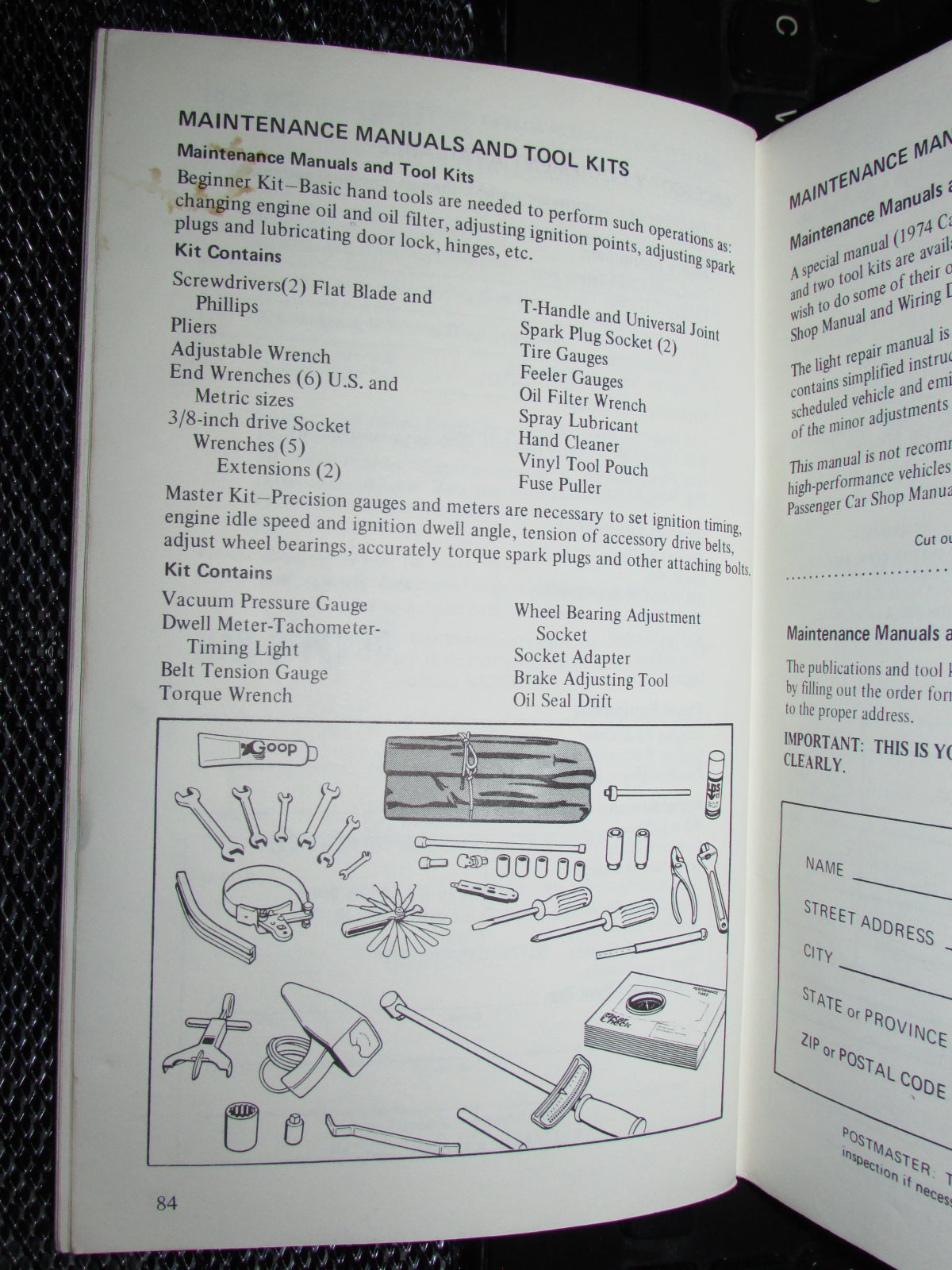 Ford Mustang II (1974) Owners Manual