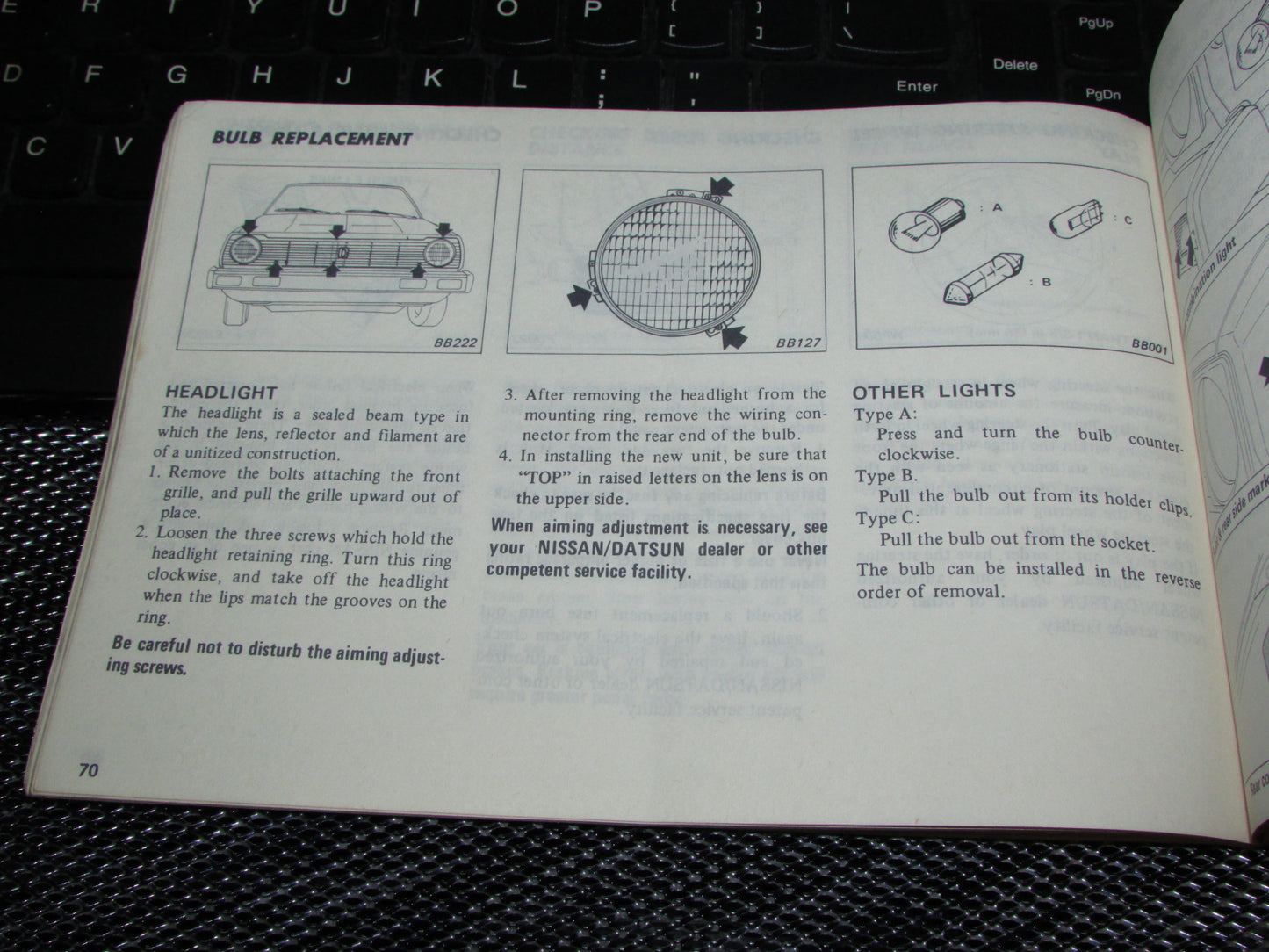 Datsun 310 (1980) Owners Manual