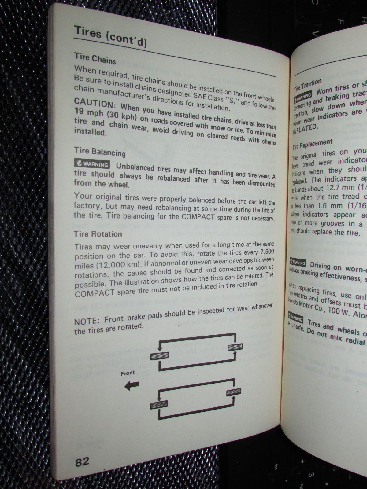 Honda Civic (1986) Owners Manual