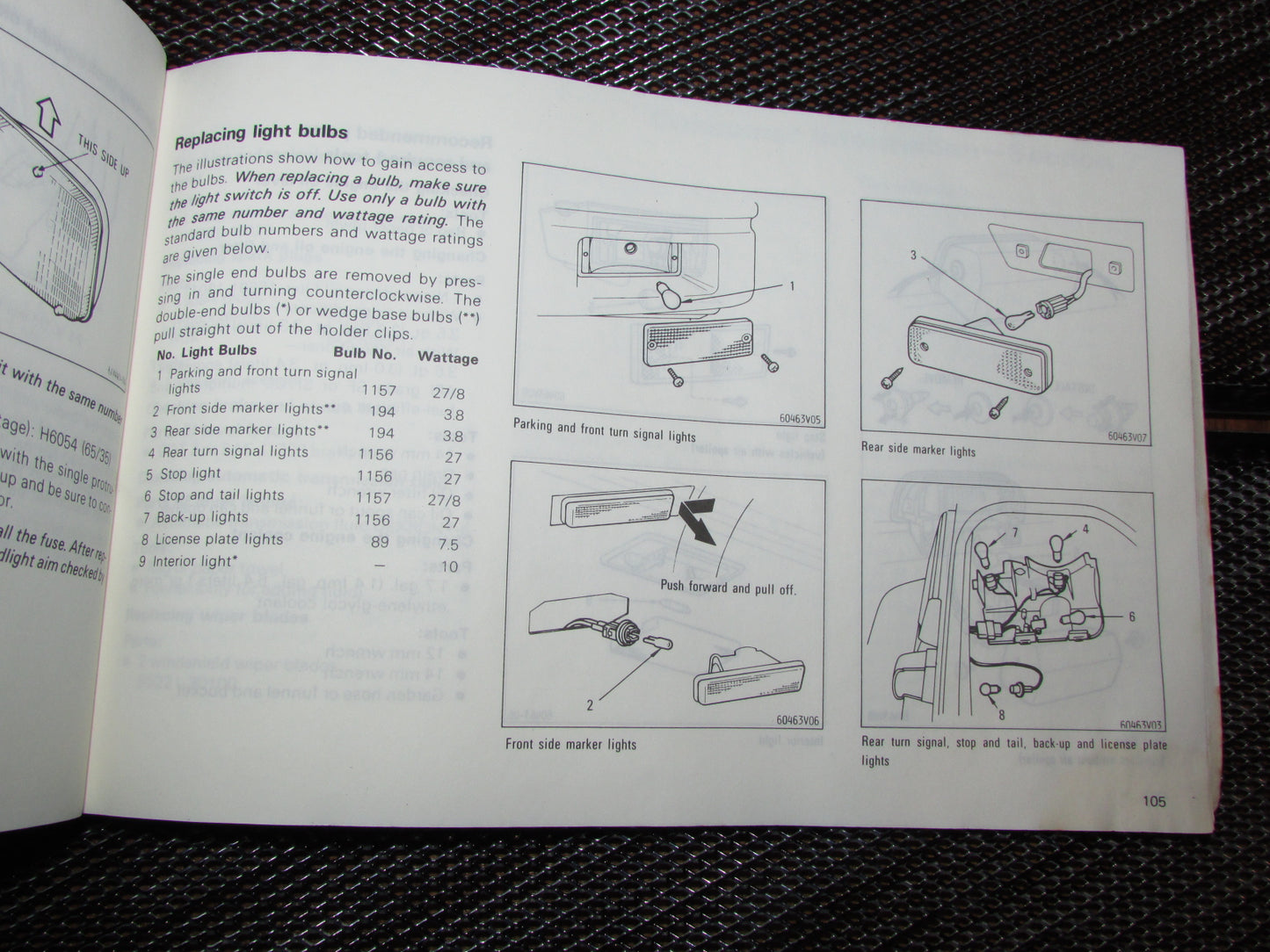 Toyota MR2 (1986) Owners Manual