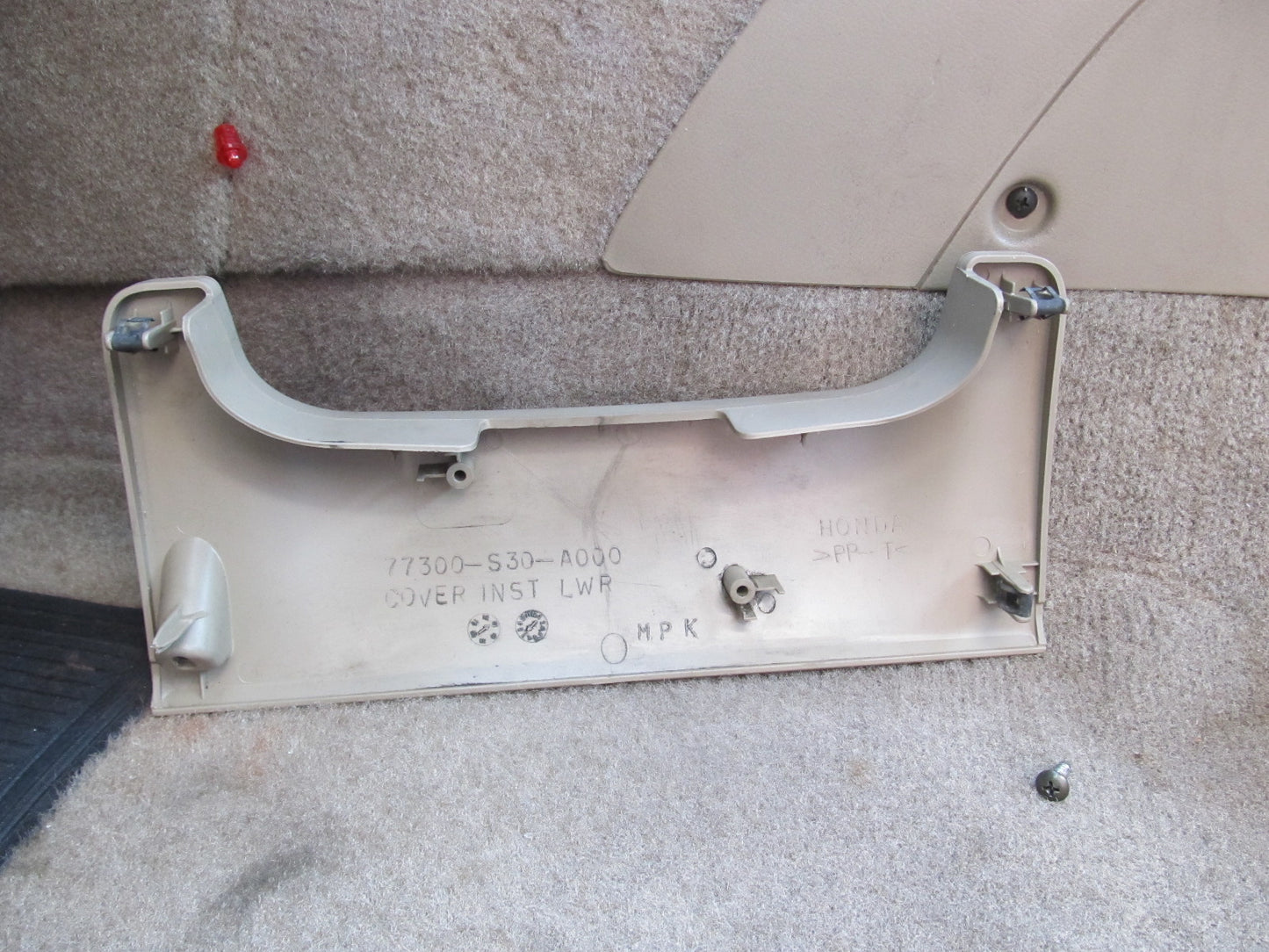 97 98 99 00 01 Honda Prelude OEM Dash Steering Wheel Under Panel - Left