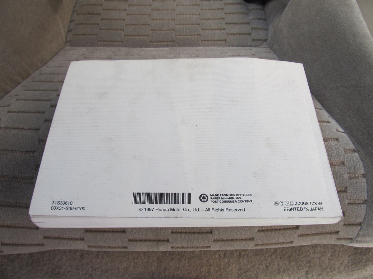 98 Honda Prelude Factory Owners Manual