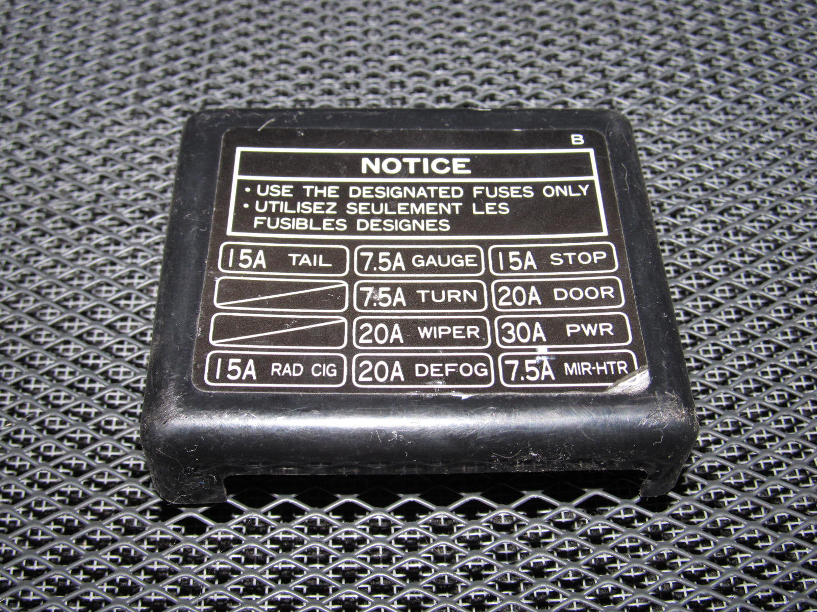 91 92 93 94 95 Toyota MR2 OEM Interior Fuse Box Cover