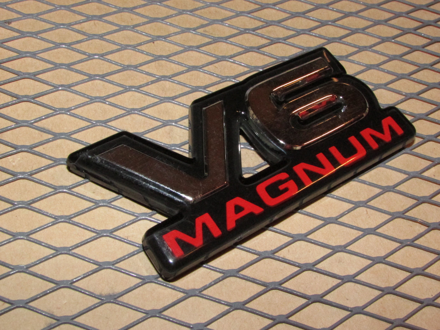 94 95 96 97 98 99 00 01 Dodge Ram OEM Front Door V6 Magnum Emblem Badge