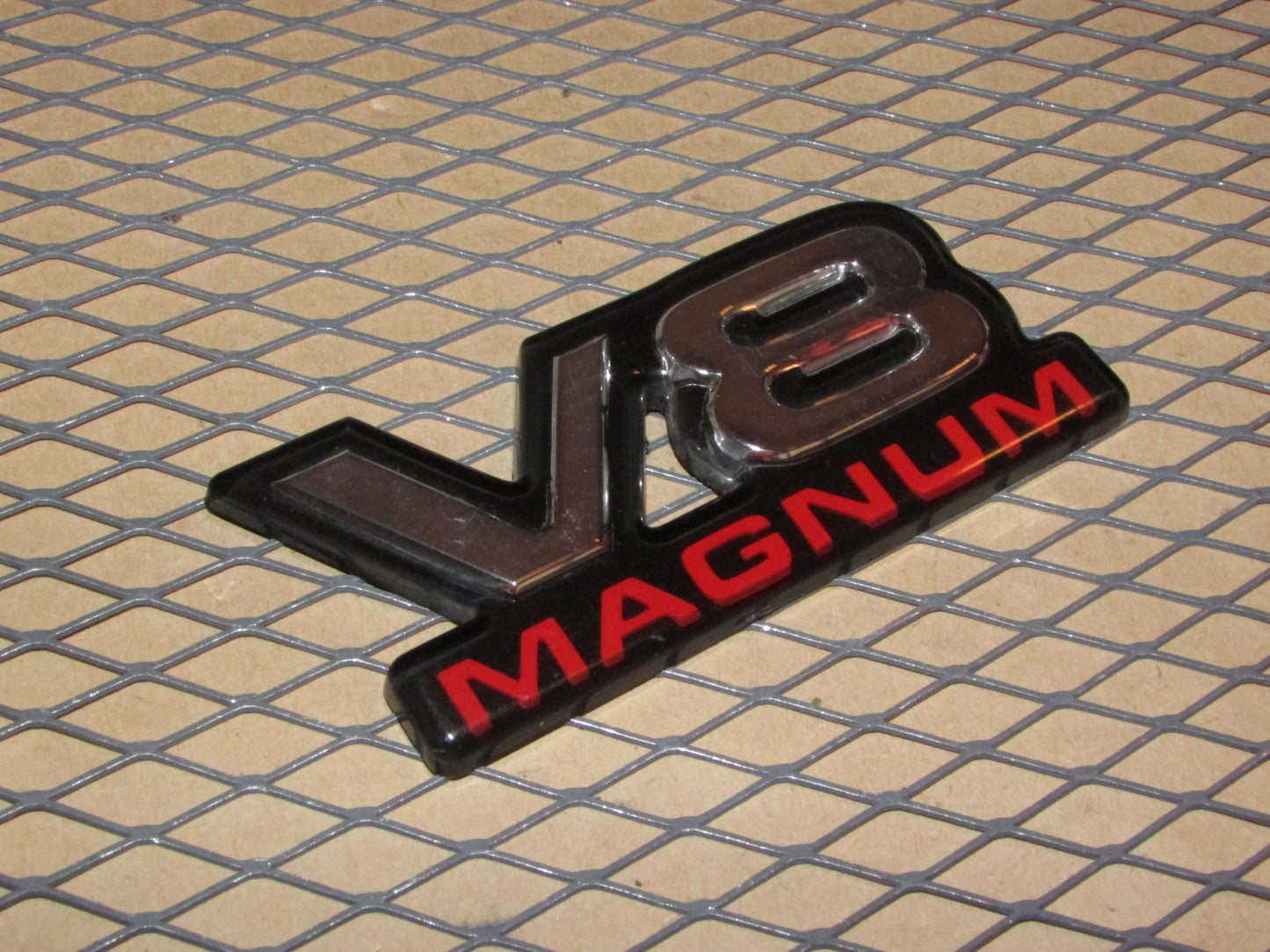 94 95 96 97 98 99 00 01 Dodge Ram OEM Front Door V8 Magnum Emblem Badge