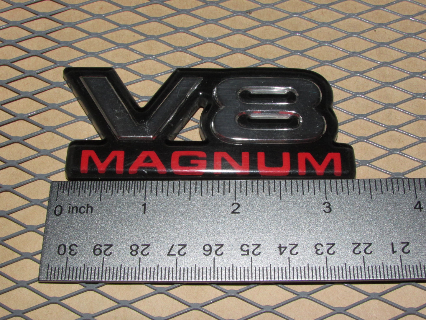 94 95 96 97 98 99 00 01 Dodge Ram OEM Front Door V8 Magnum Emblem Badge