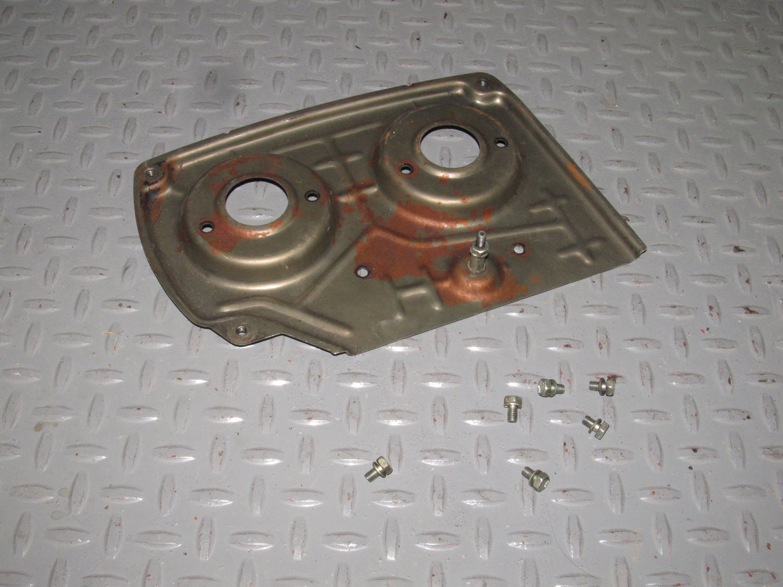 86 87 88 Toyota Supra Non Turbo OEM Rear Engine Cam Timing Belt Cover Plate