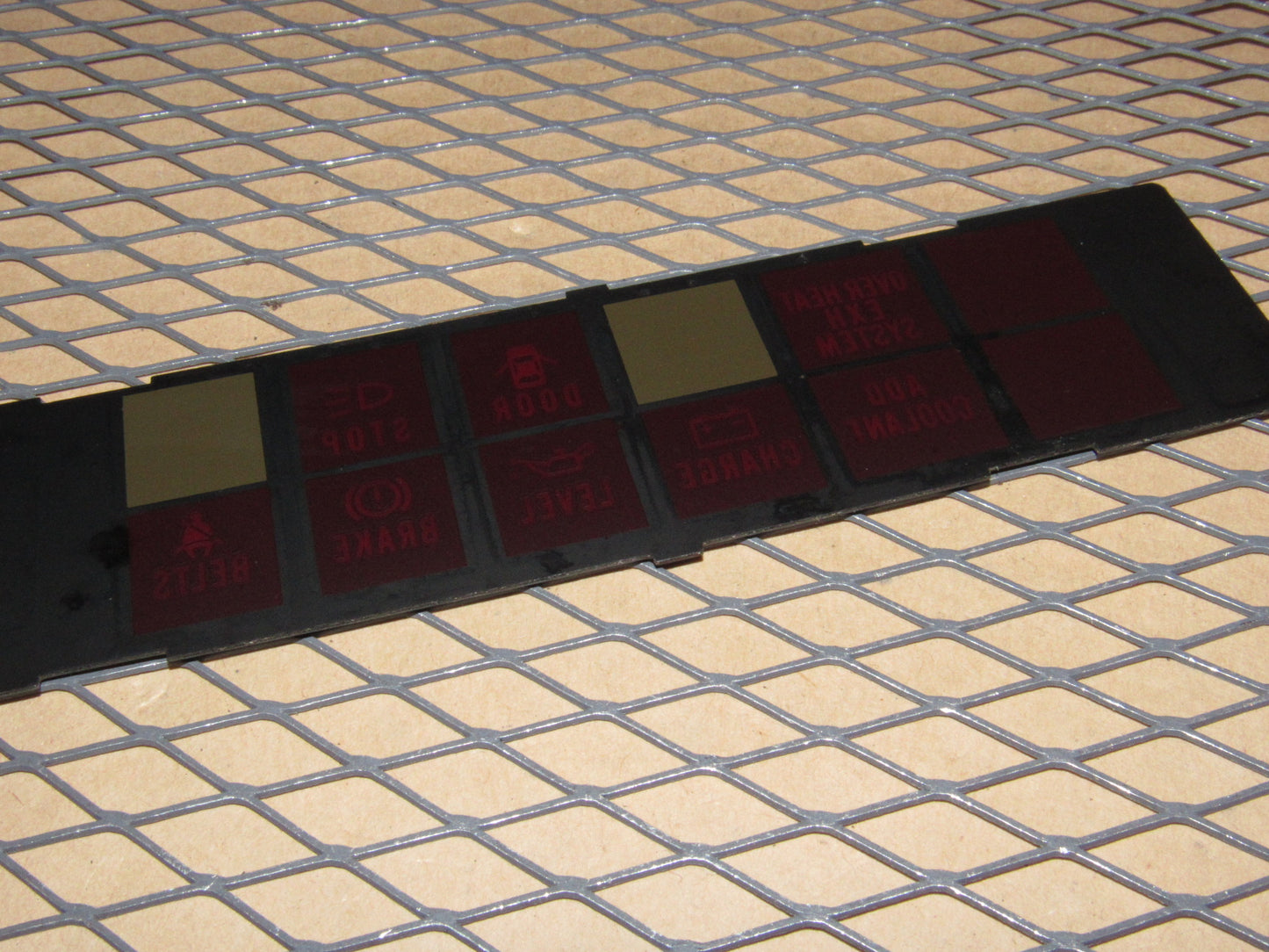 88 89 90 91 Mazda RX7 OEM Dash Clock Warning Light Indicator Faceplate