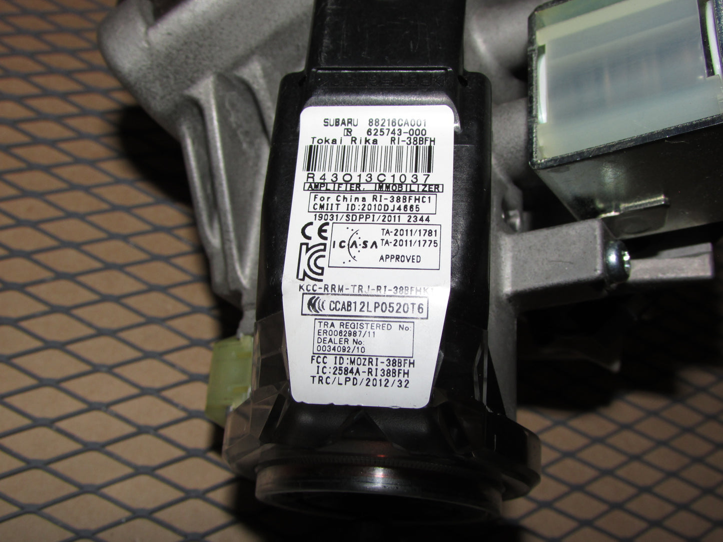 13 14 15 16 Subaru BRZ OEM Ignition Lock Cylinder & Key