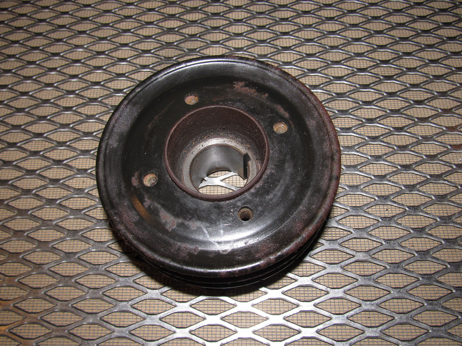 84 85 Mazda RX7 OEM 12A Eccentric Shaft & Air Pump Pulley