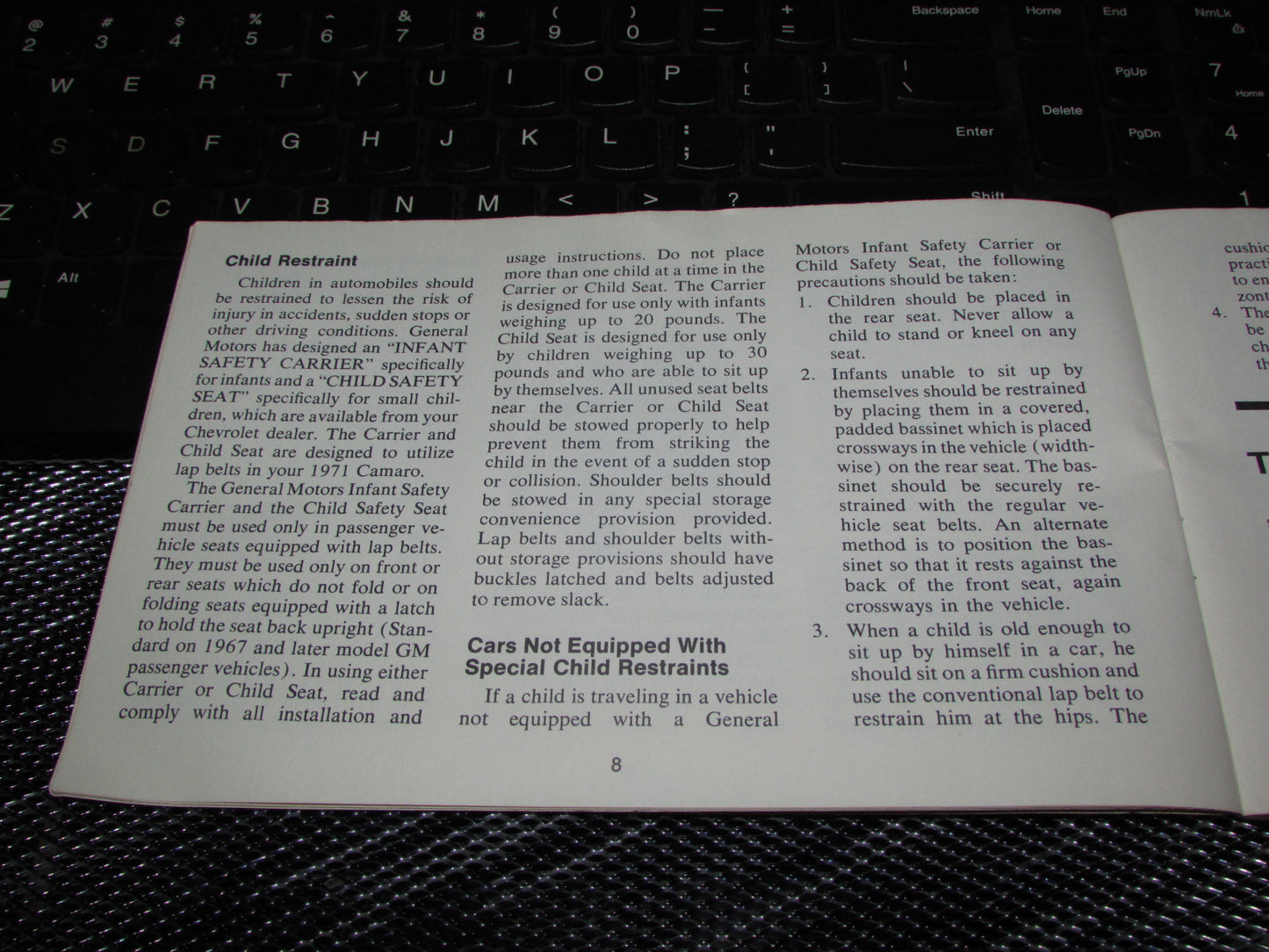 Chevrolet Nova (1971) Owners Manual