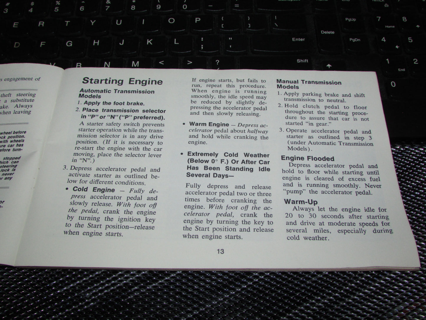 Chevrolet Nova (1971) Owners Manual