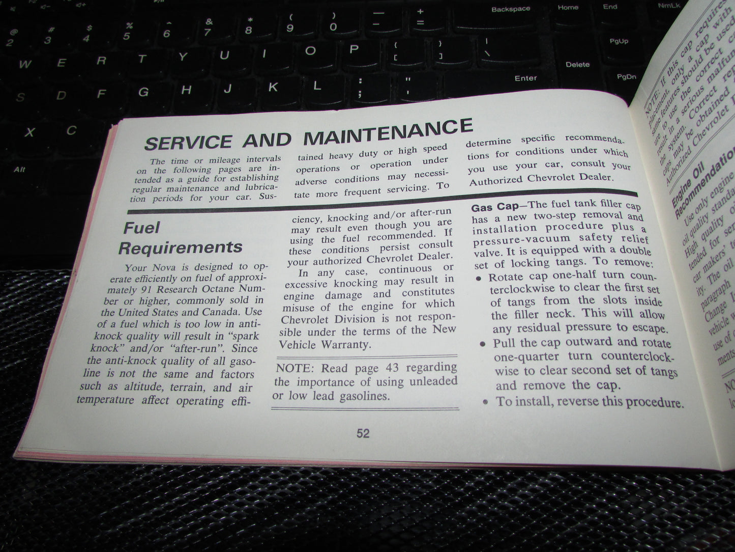 Chevrolet Nova (1971) Owners Manual