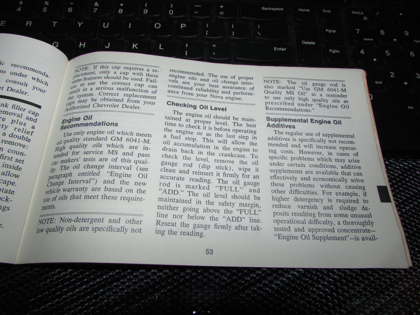 Chevrolet Nova (1971) Owners Manual