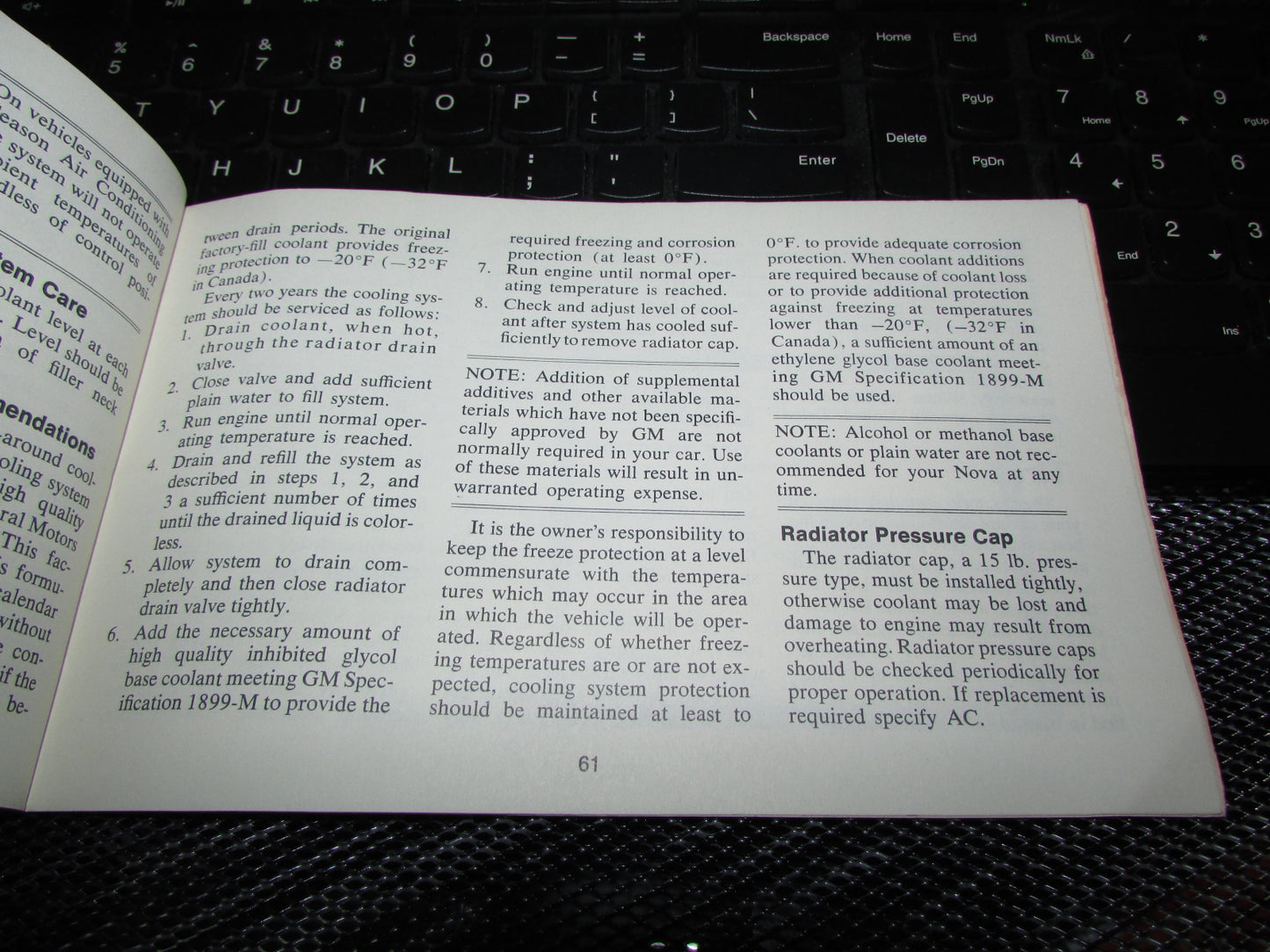 Chevrolet Nova (1971) Owners Manual