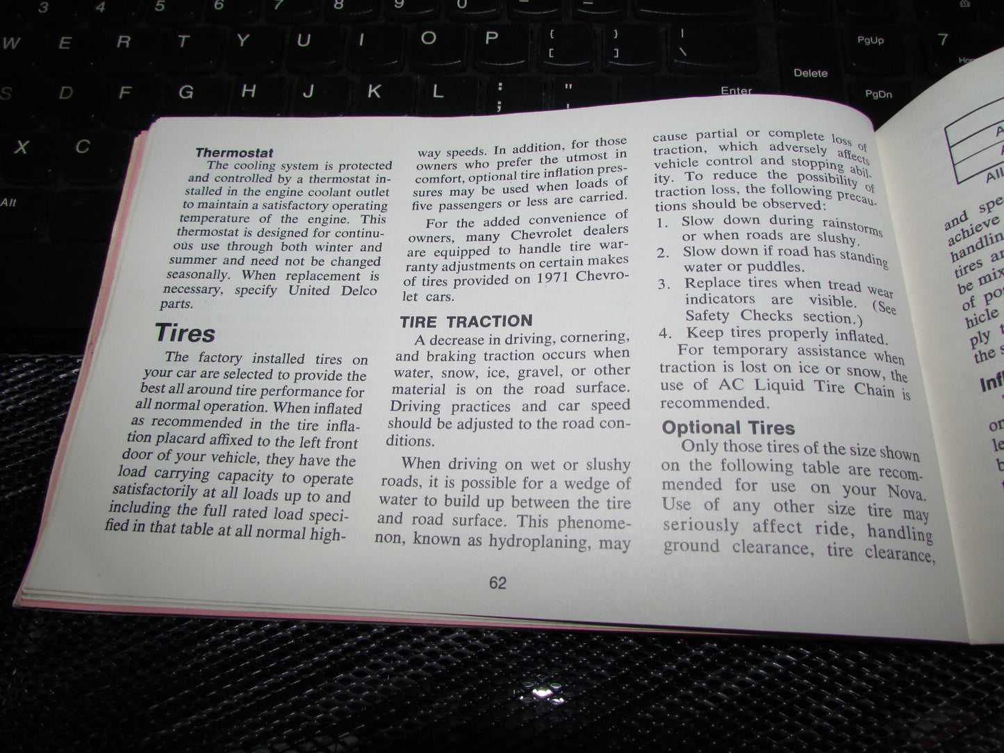 Chevrolet Nova (1971) Owners Manual