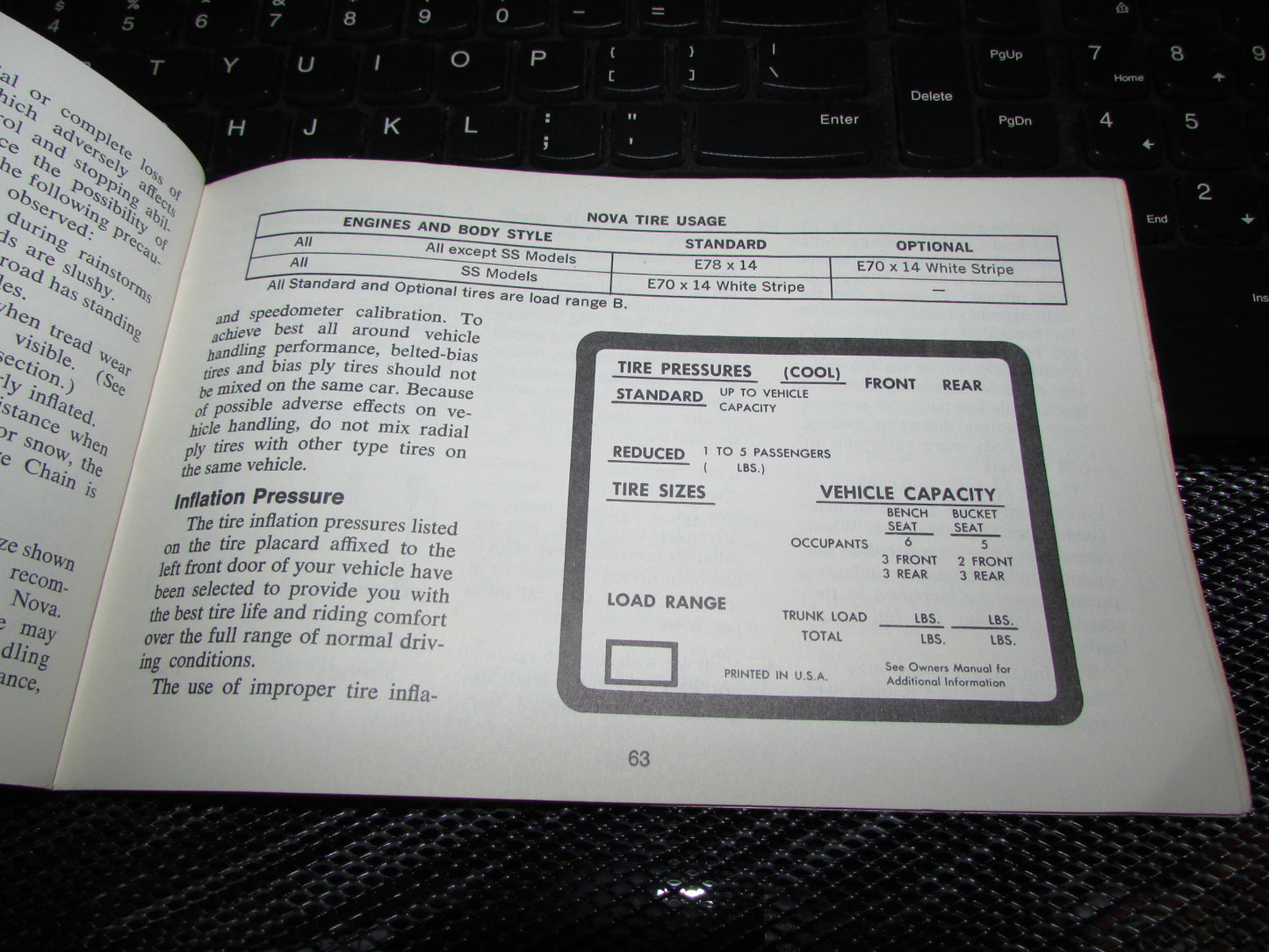 Chevrolet Nova (1971) Owners Manual