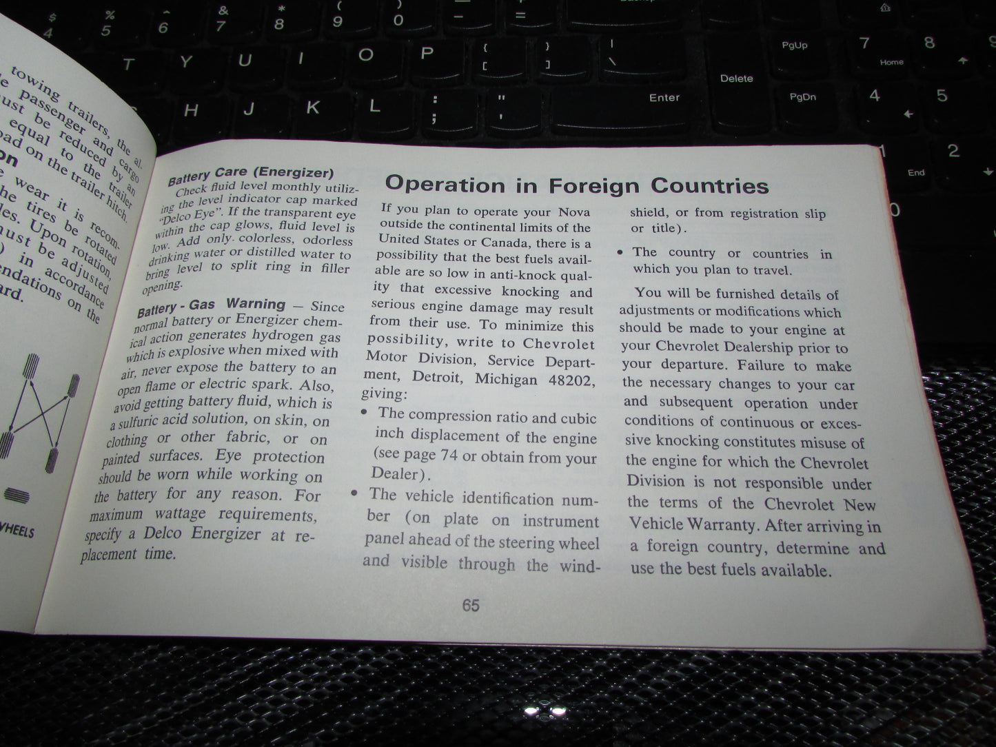 Chevrolet Nova (1971) Owners Manual