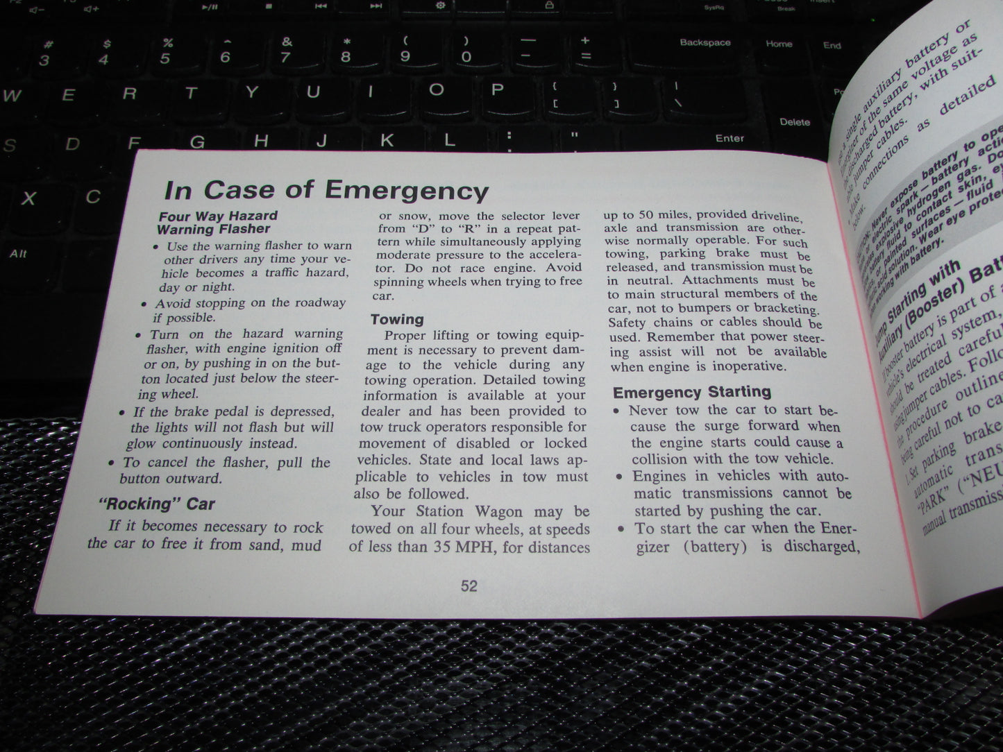 Chevrolet Station Wagon (1971) Owners Manual