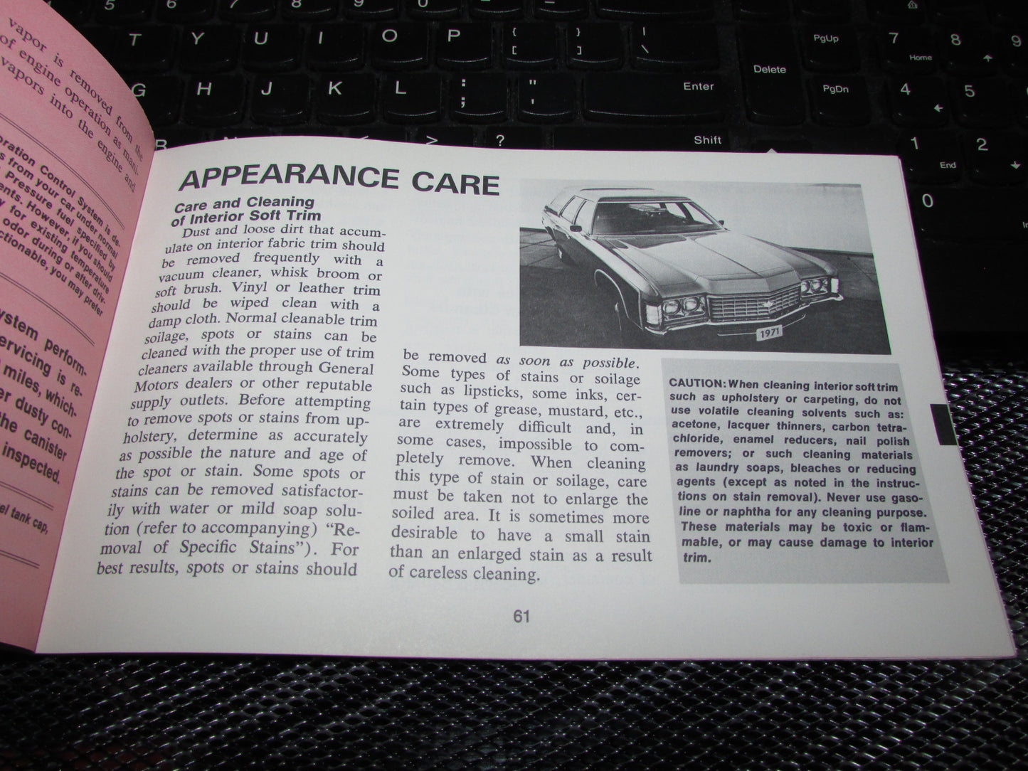 Chevrolet Station Wagon (1971) Owners Manual