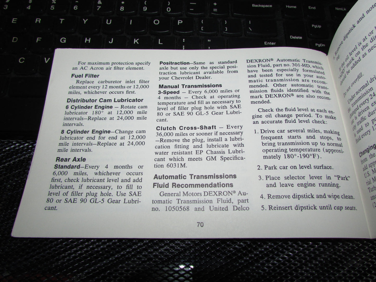 Chevrolet Station Wagon (1971) Owners Manual