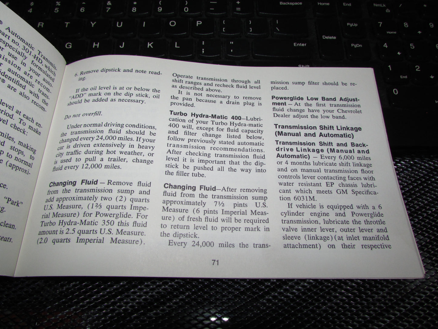 Chevrolet Station Wagon (1971) Owners Manual