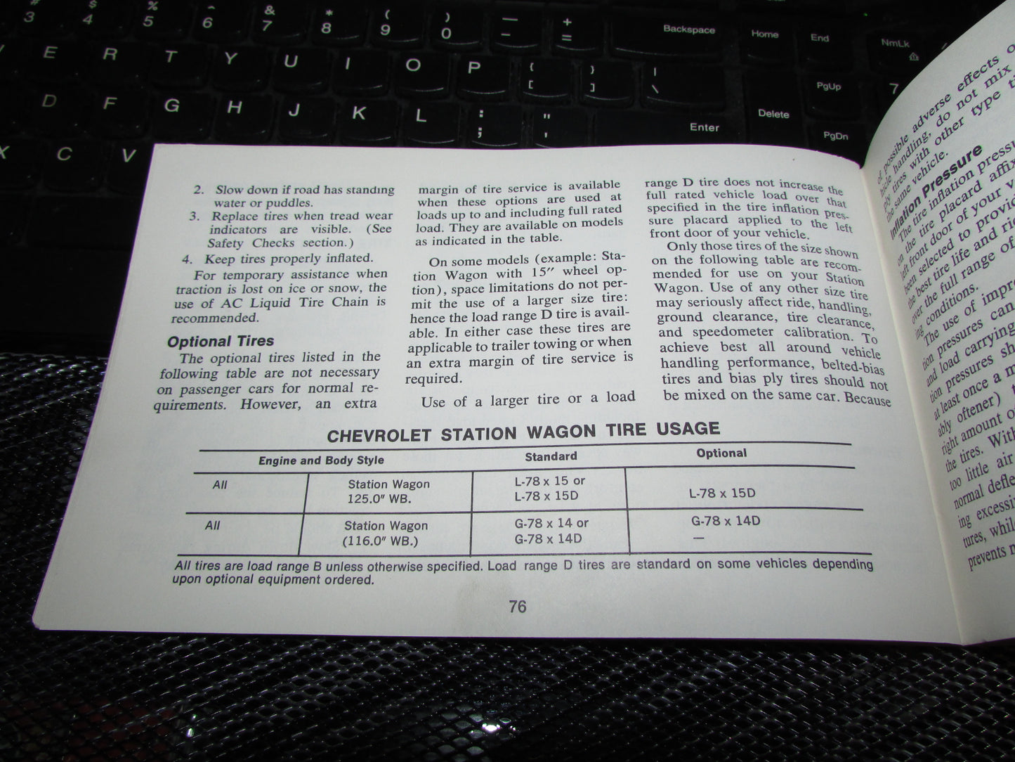 Chevrolet Station Wagon (1971) Owners Manual