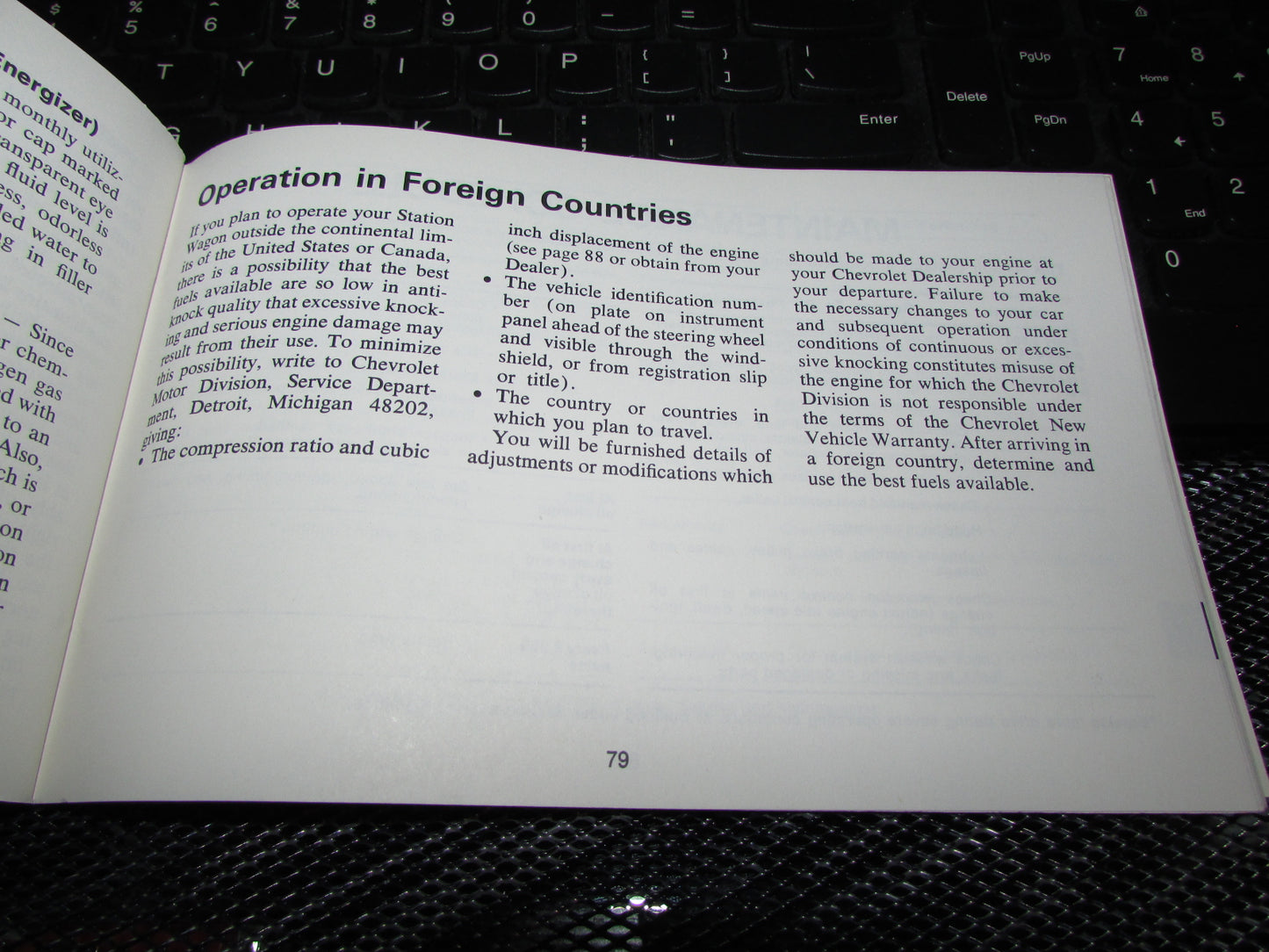 Chevrolet Station Wagon (1971) Owners Manual
