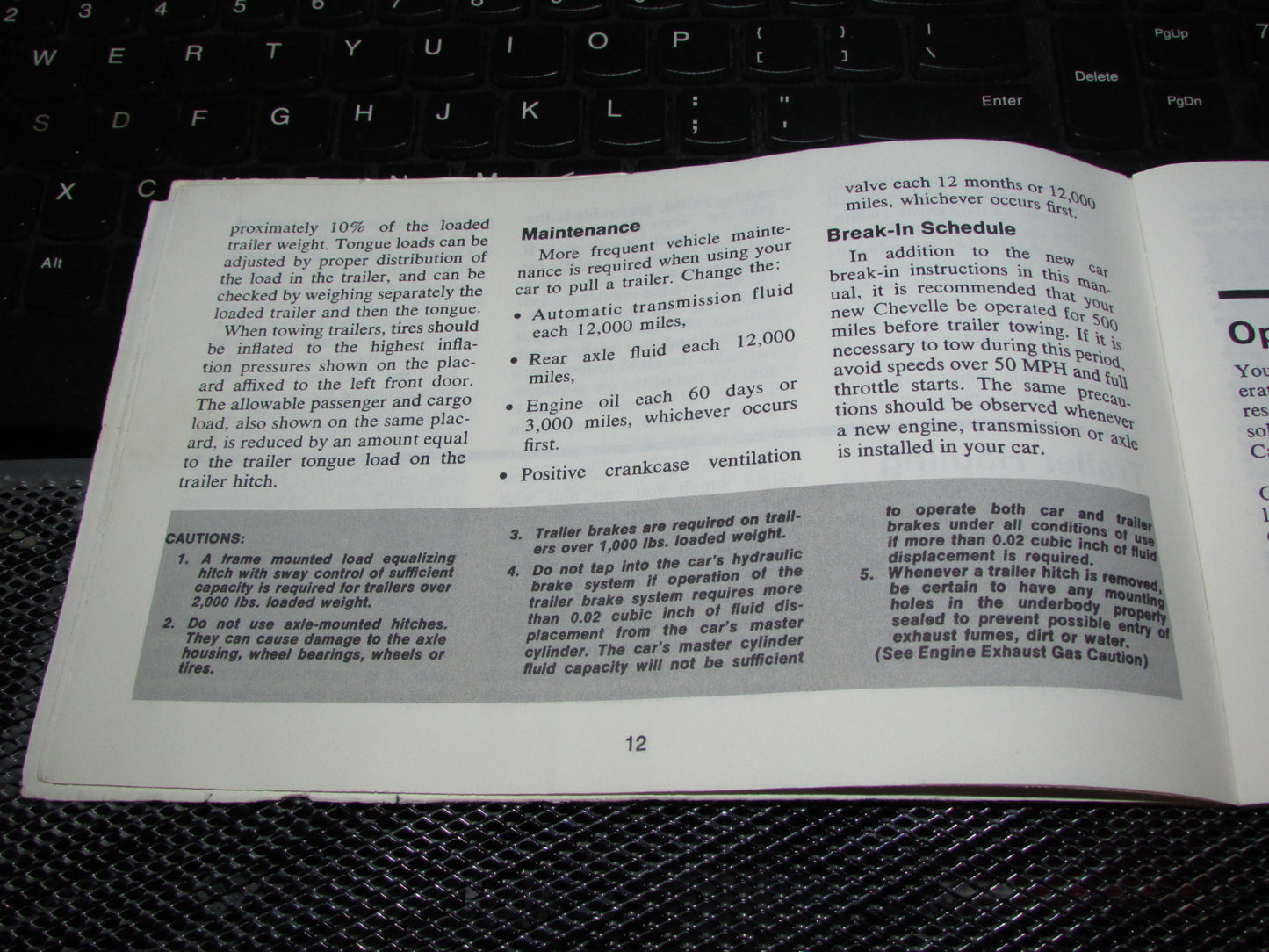 Chevrolet Chevelle (1973) Owners Manual