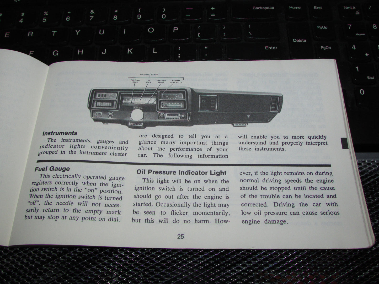 Chevrolet Chevelle (1973) Owners Manual