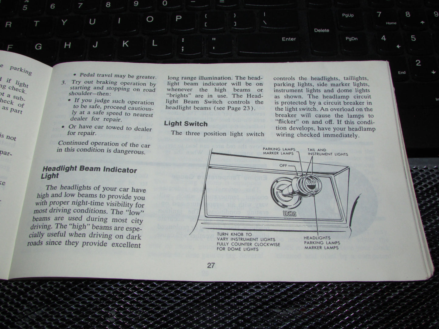 Chevrolet Chevelle (1973) Owners Manual