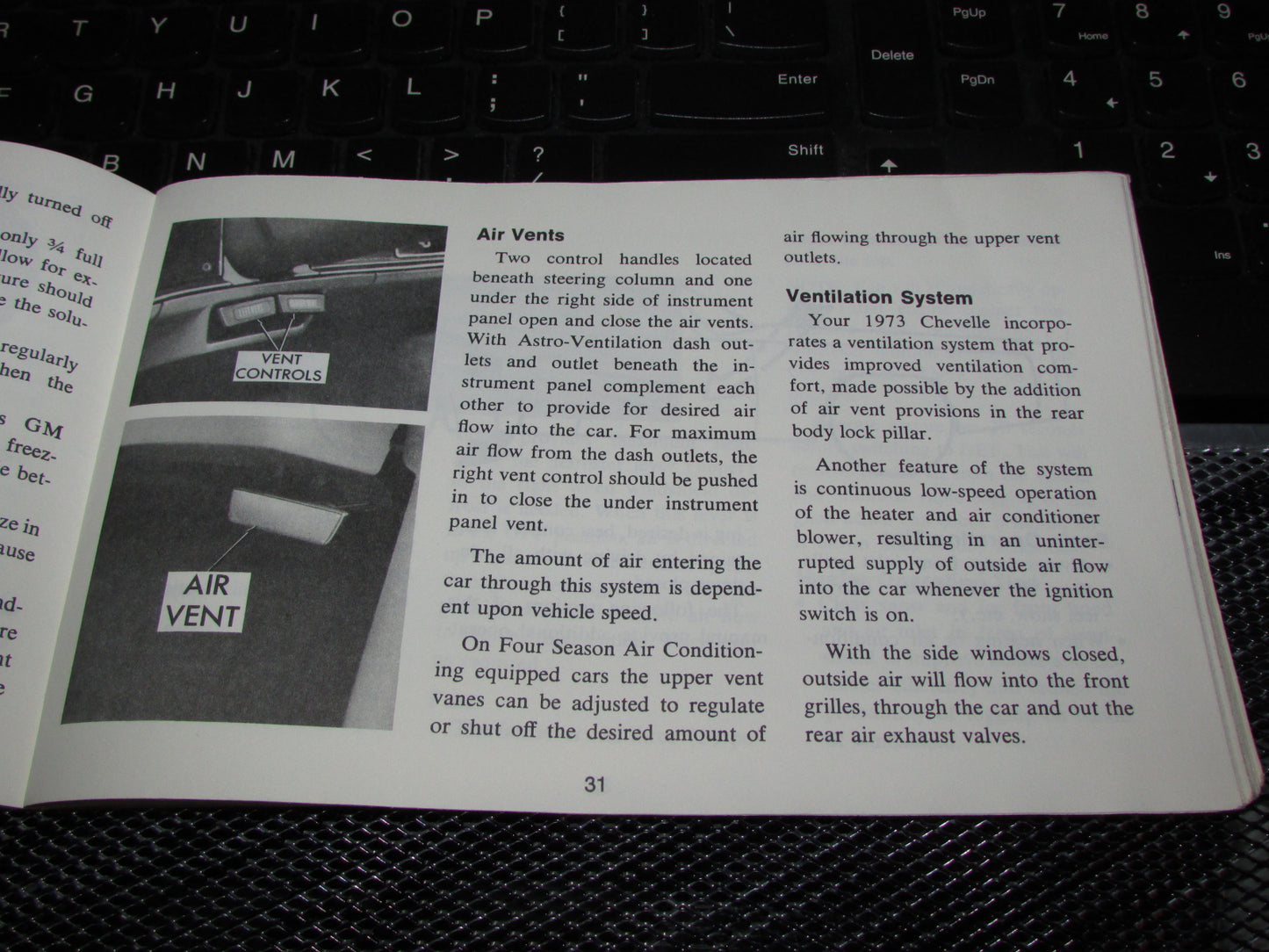 Chevrolet Chevelle (1973) Owners Manual