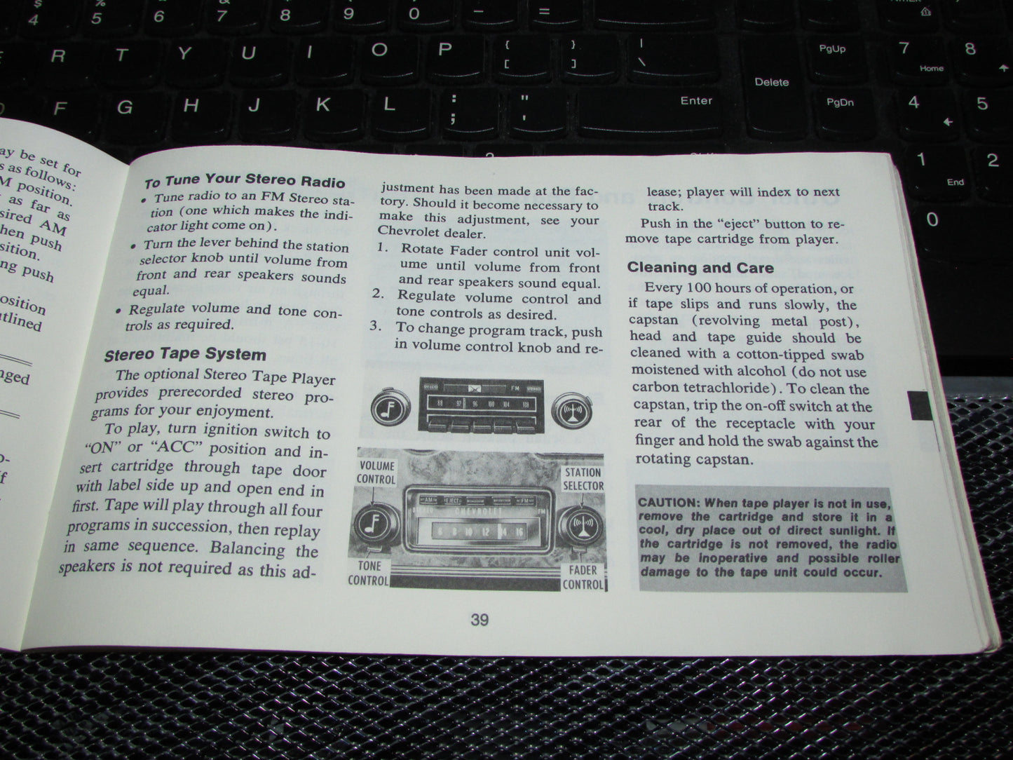 Chevrolet Chevelle (1973) Owners Manual