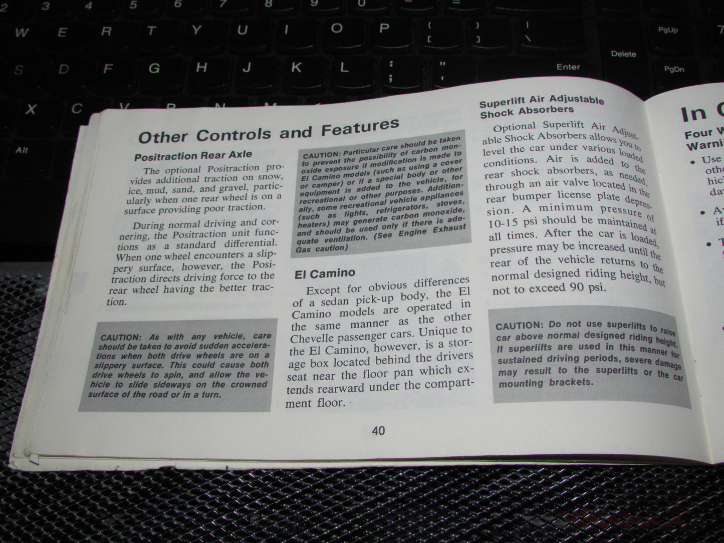 Chevrolet Chevelle (1973) Owners Manual