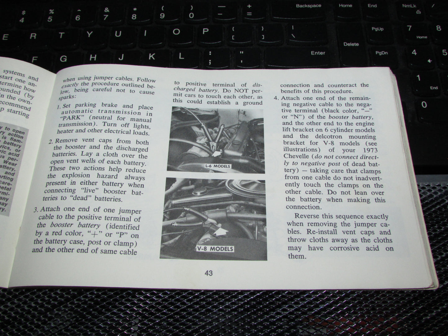Chevrolet Chevelle (1973) Owners Manual