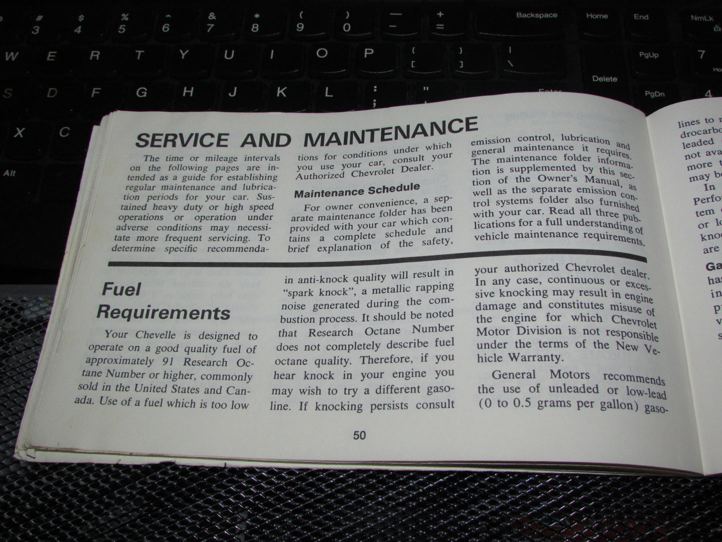 Chevrolet Chevelle (1973) Owners Manual