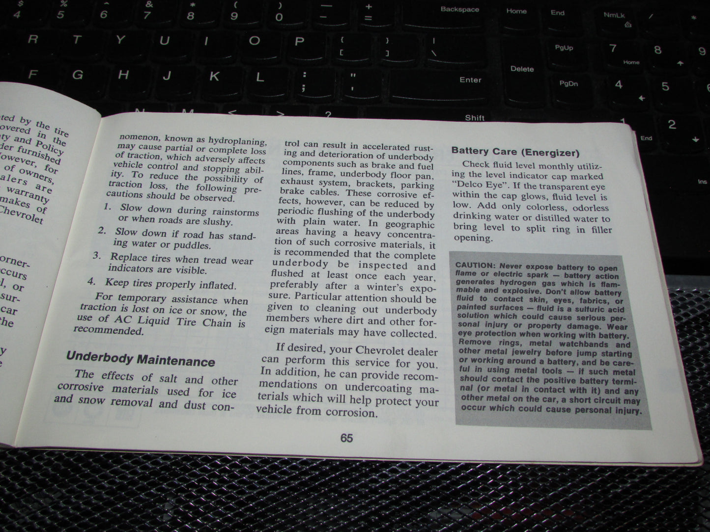 Chevrolet Chevelle (1973) Owners Manual