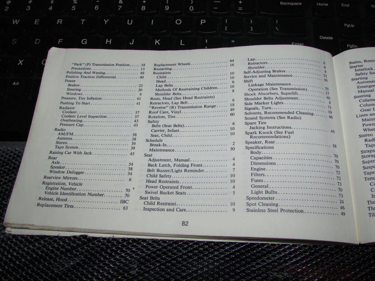 Chevrolet Chevelle (1973) Owners Manual