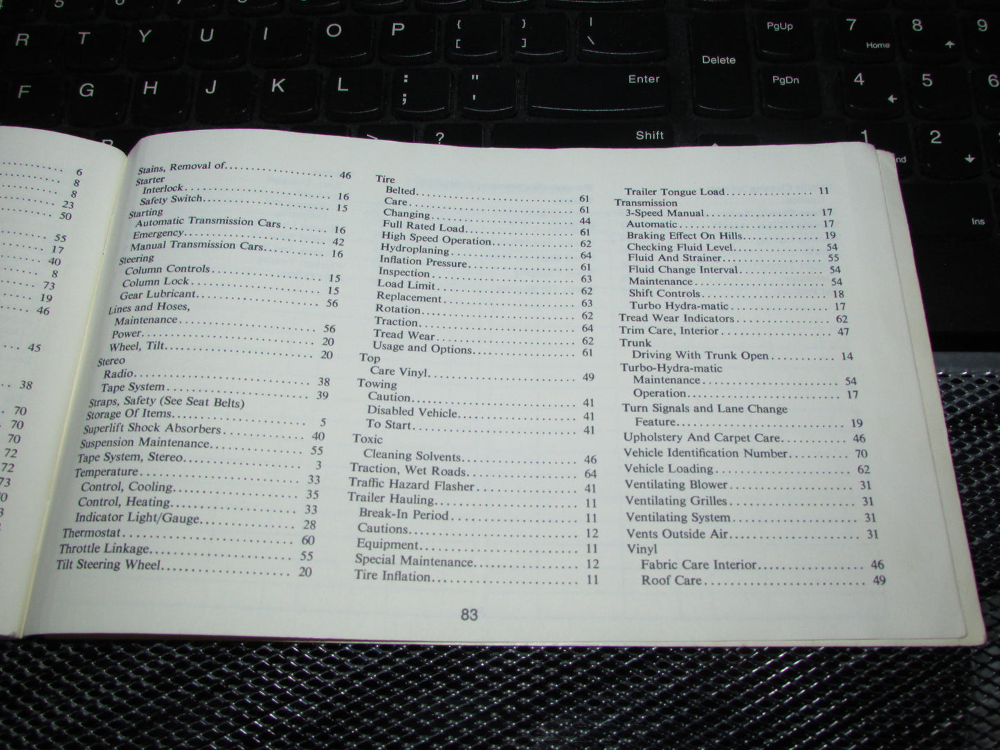 Chevrolet Chevelle (1973) Owners Manual