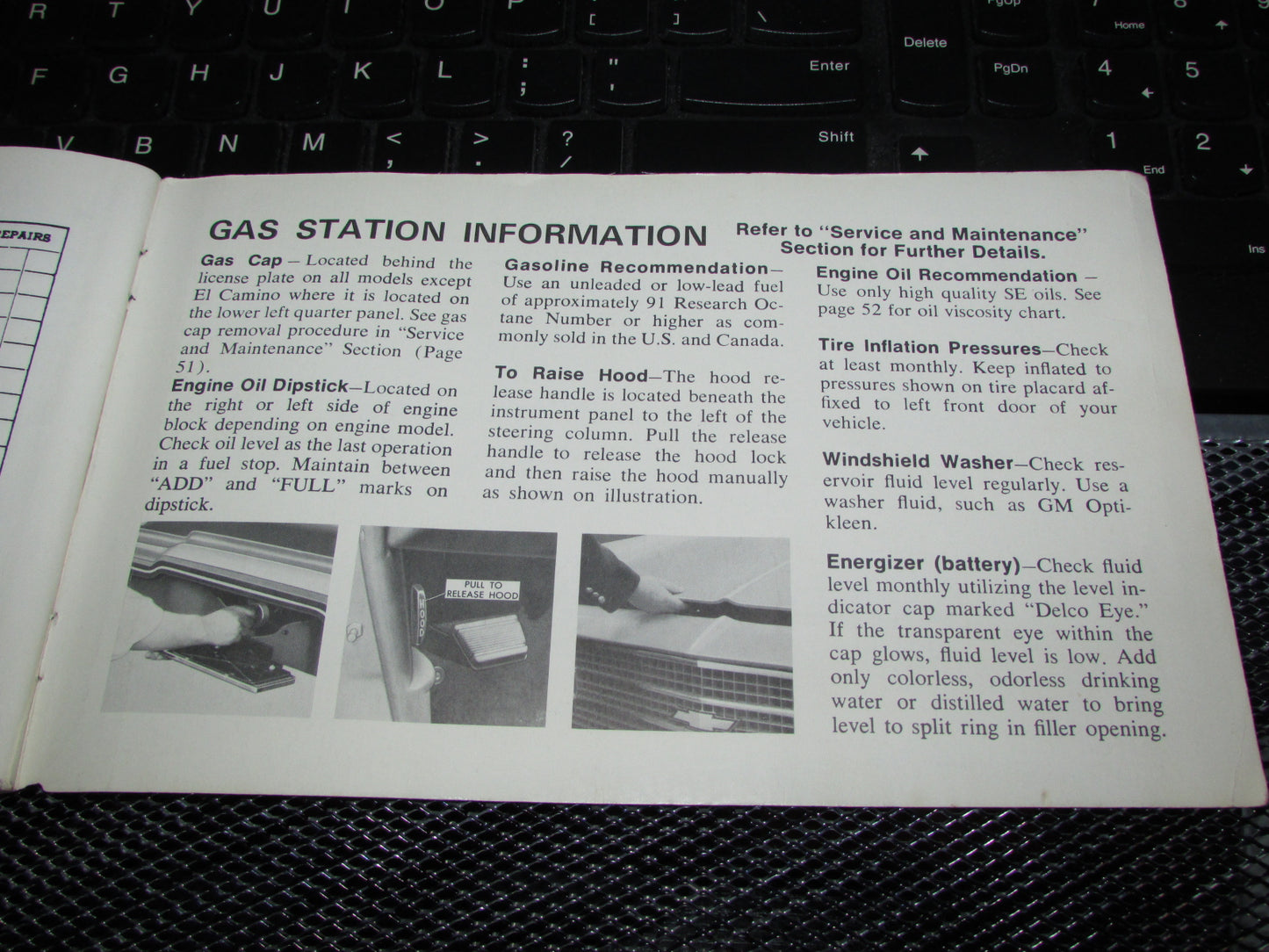 Chevrolet Chevelle (1973) Owners Manual