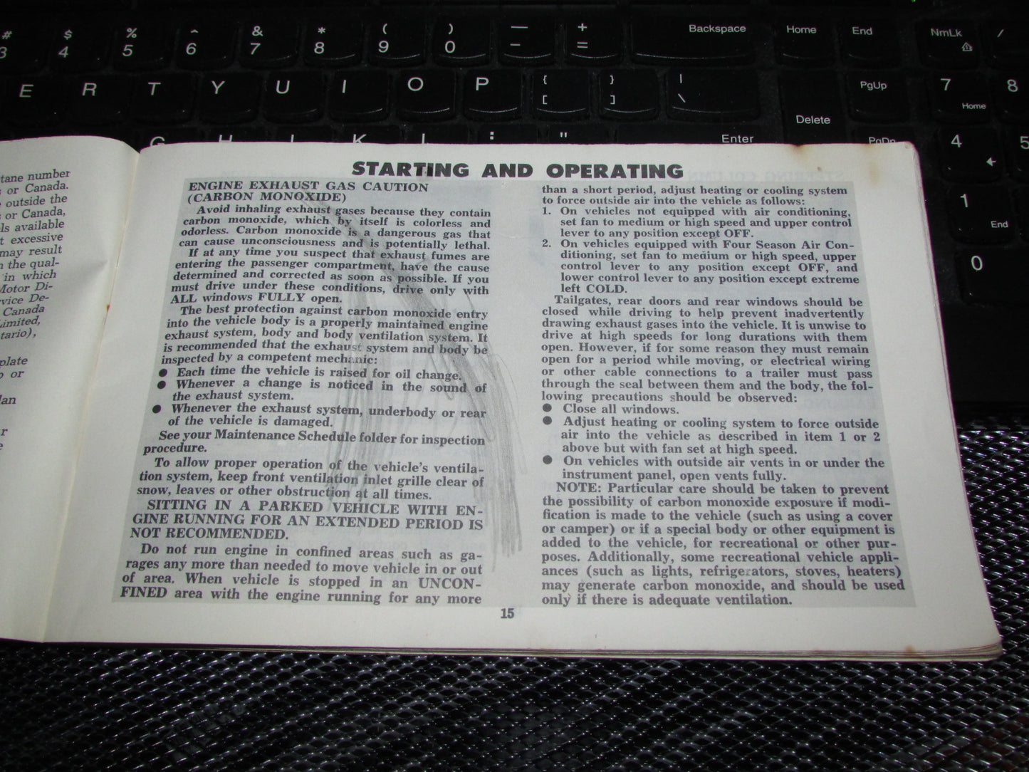 Chevrolet Light Duty Truck Gasoline (1974) Owners Manual