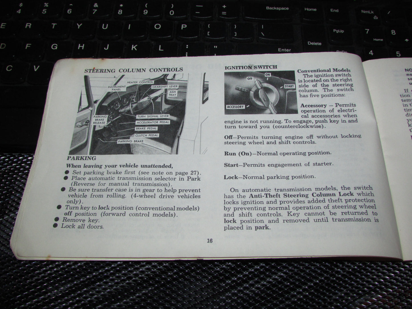 Chevrolet Light Duty Truck Gasoline (1974) Owners Manual