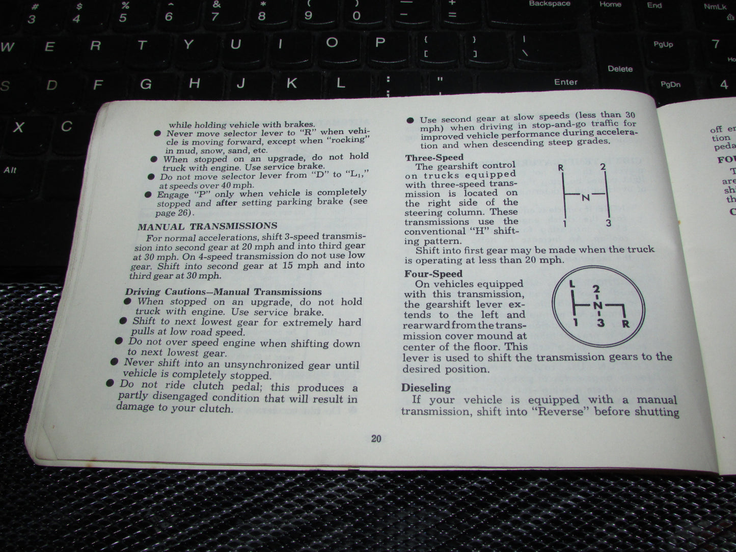 Chevrolet Light Duty Truck Gasoline (1974) Owners Manual