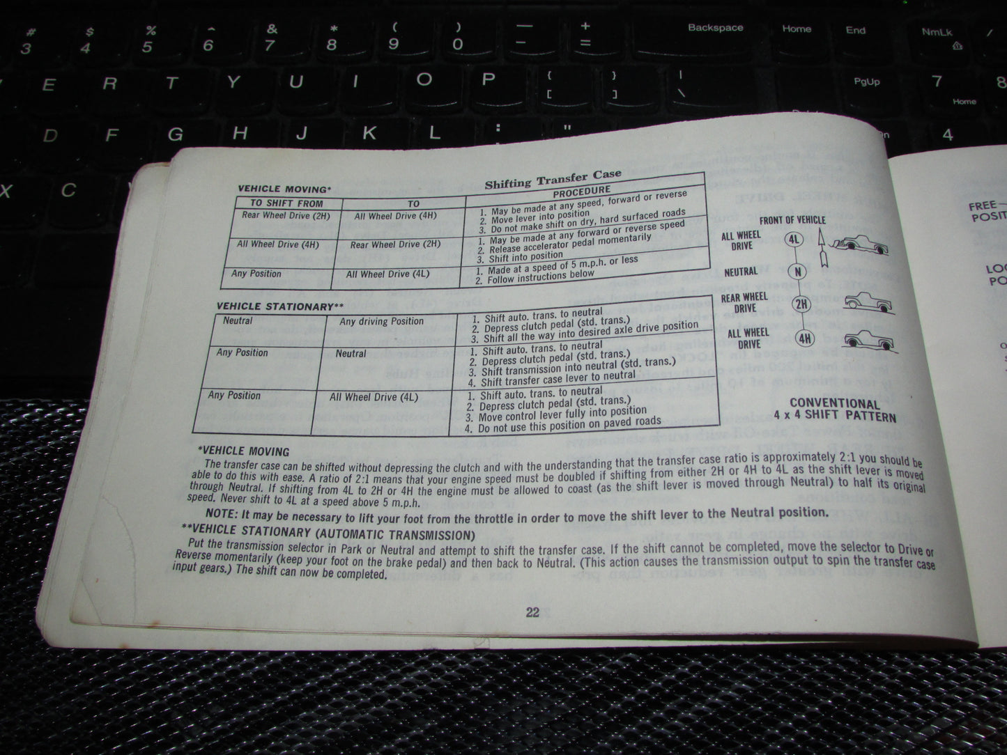 Chevrolet Light Duty Truck Gasoline (1974) Owners Manual