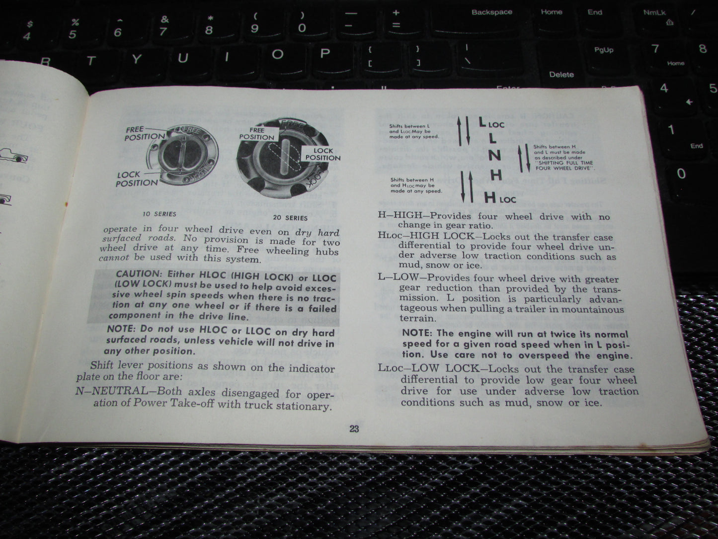 Chevrolet Light Duty Truck Gasoline (1974) Owners Manual