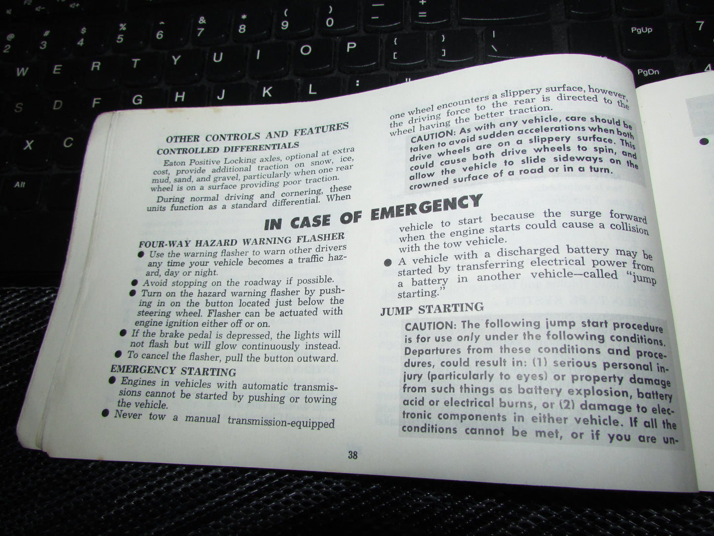 Chevrolet Light Duty Truck Gasoline (1974) Owners Manual