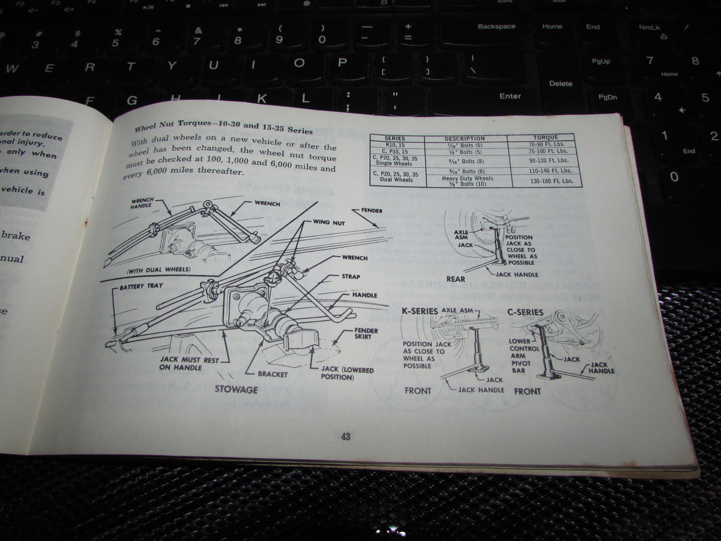 Chevrolet Light Duty Truck Gasoline (1974) Owners Manual