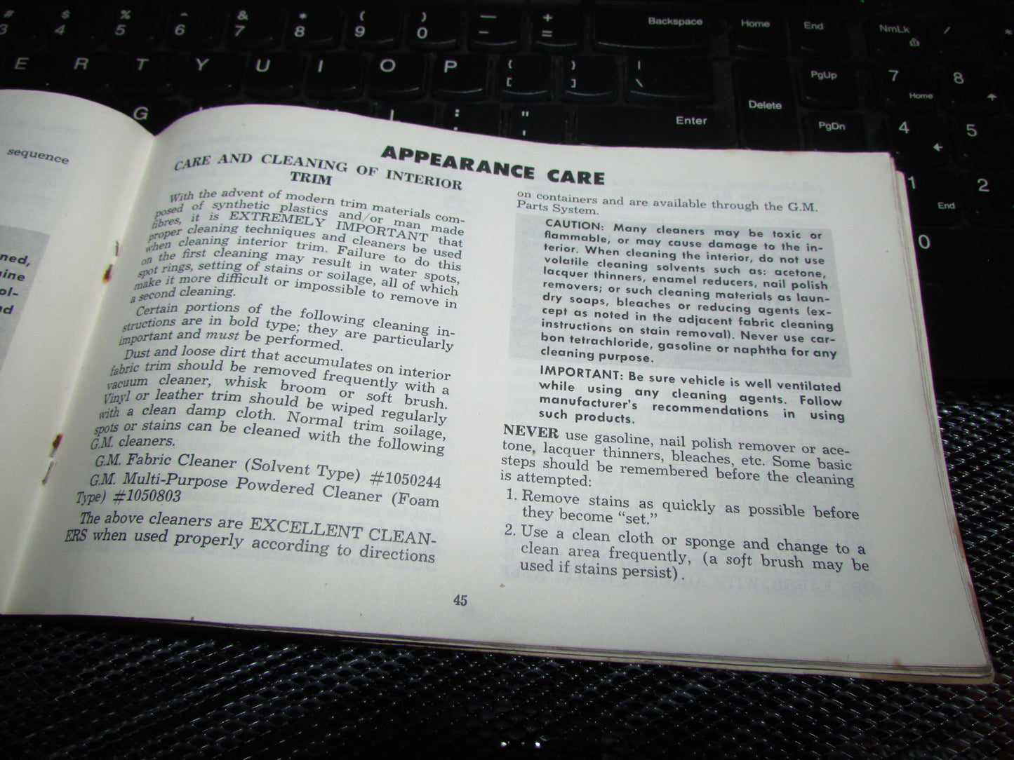 Chevrolet Light Duty Truck Gasoline (1974) Owners Manual