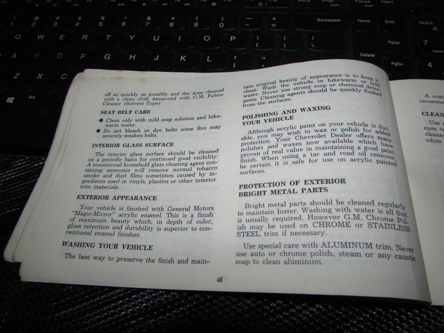 Chevrolet Light Duty Truck Gasoline (1974) Owners Manual