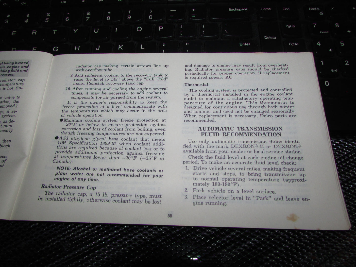 Chevrolet Light Duty Truck Gasoline (1974) Owners Manual